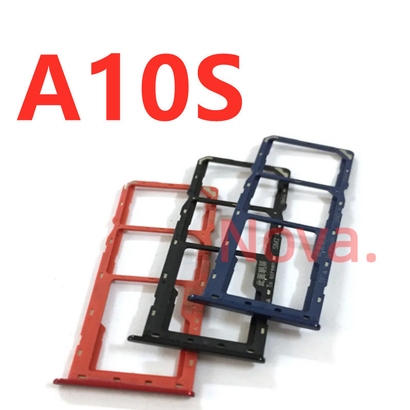 SAMSUNG ถาดซิมการ์ดสําหรับsamsung A10s Simtray Slot Holderเคสโทรศัพท์โทรศัพท์มือถือPart