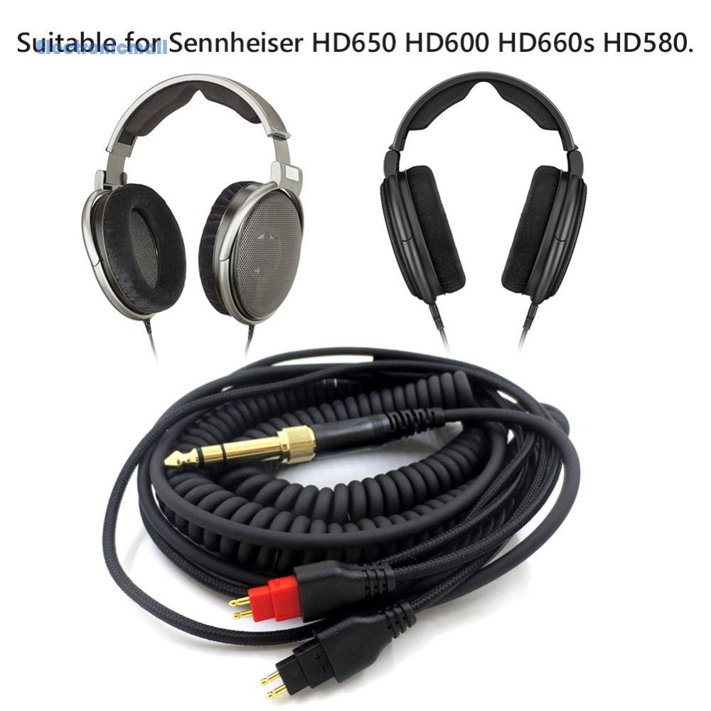 [ElectronicMall01.th ] Uk 3.5 มม . 6.35 มม . สายสัญญาณเสียงสําหรับ Sennheiser HD660S HD650 HD600 HD580 แบบมีสาย Headph
