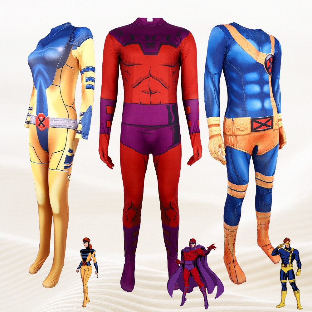 1997x-men Cyclops jumpsuit Cos Magneto Phoenix เครื่องแต่งกายฮาโลวีน X-Men