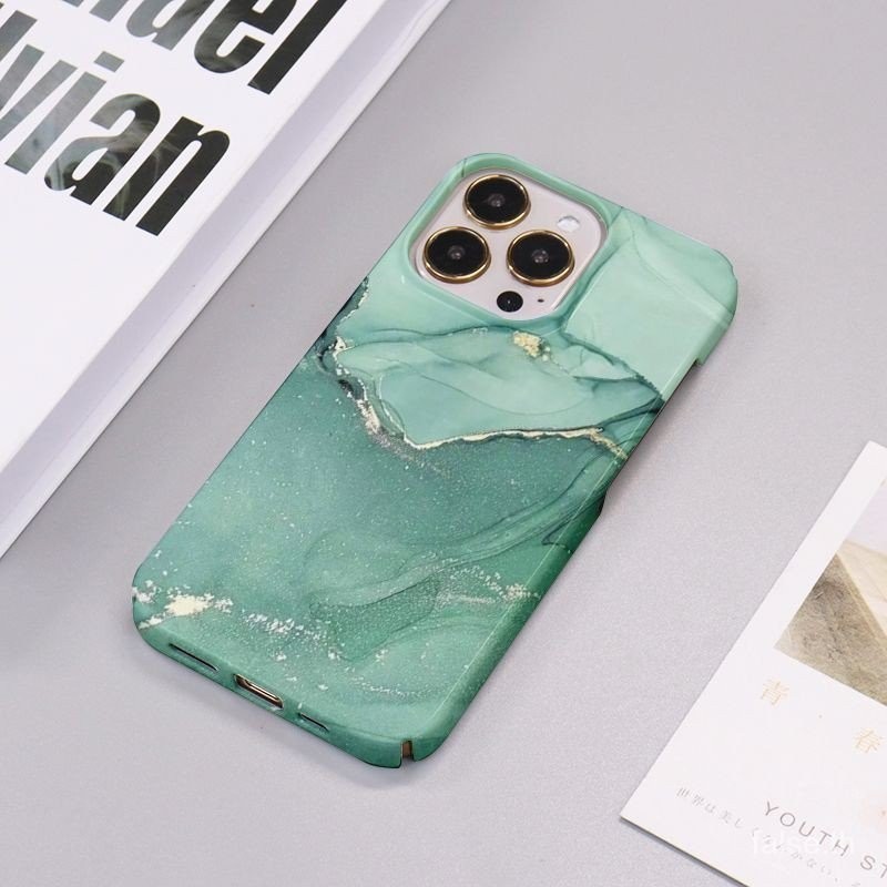 Art Premium Smudge Marble iPhone Case เหมาะสําหรับ iPhone 13 14 Pro Max ป้องกันฝุ่น 15 Plus XR 8 Plus XR 7 Plus Hard Case XS Max 12 Pro Max 11 Anti-drop เคสซิลิโคน