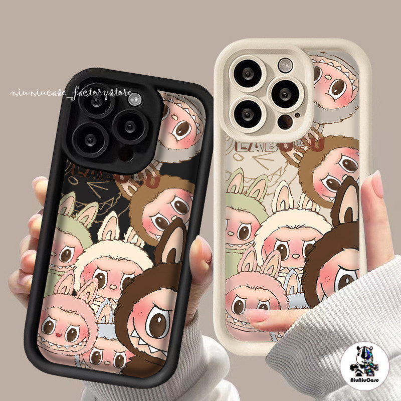 เคสไอโฟน11 การ์ตูน LABUBU เคสโทรศัพท์ For iPhone 11 12 13 14 15 Pro Max XR X XS Max 6 7 8 14 Plus SE Soft Silicone เคส
