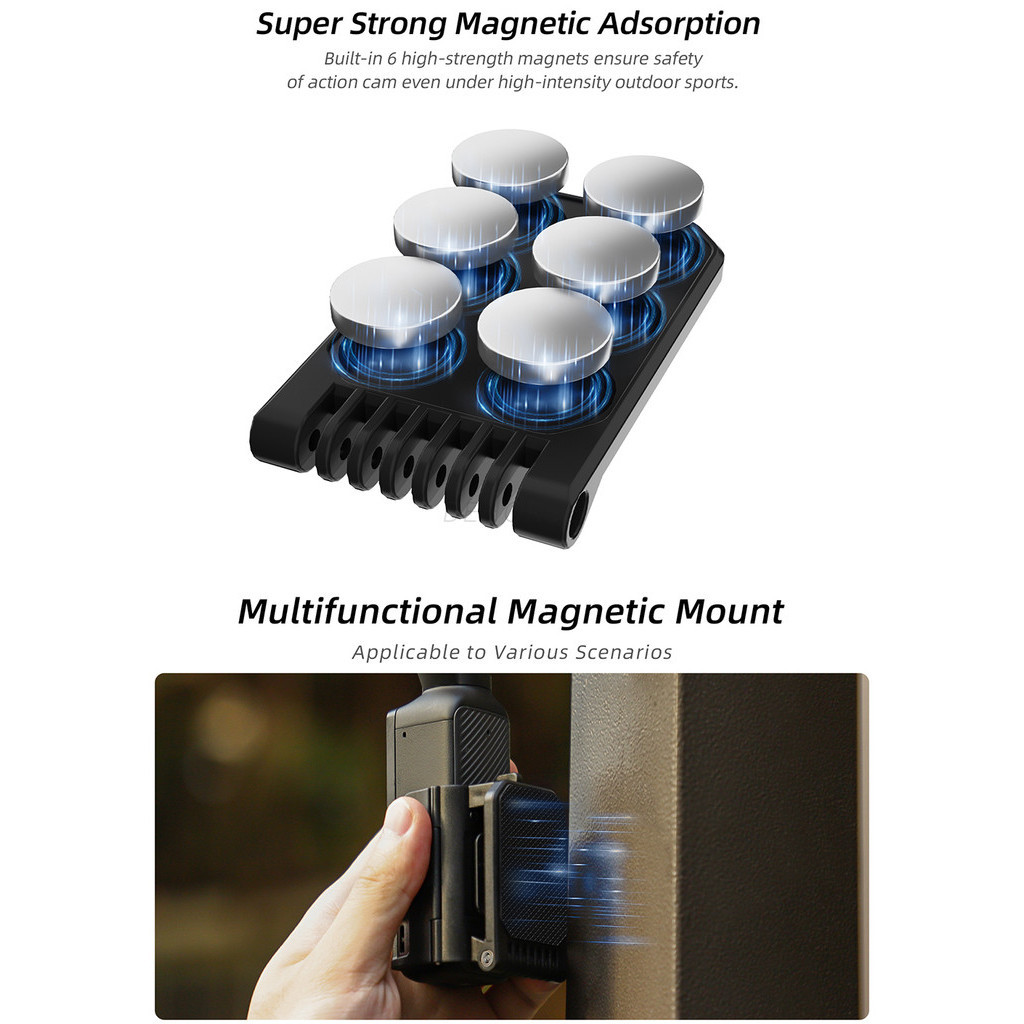 Magnetic Mount สําหรับ DJI Osmo Pocket 3 ฐานวงเล็บปรับได้ Vlog การถ่ายภาพกลางแจ้ง/โต๊ะสําหรับ DJI Pocket 3 อุปกรณ์เสริมสําหรับกล้อง