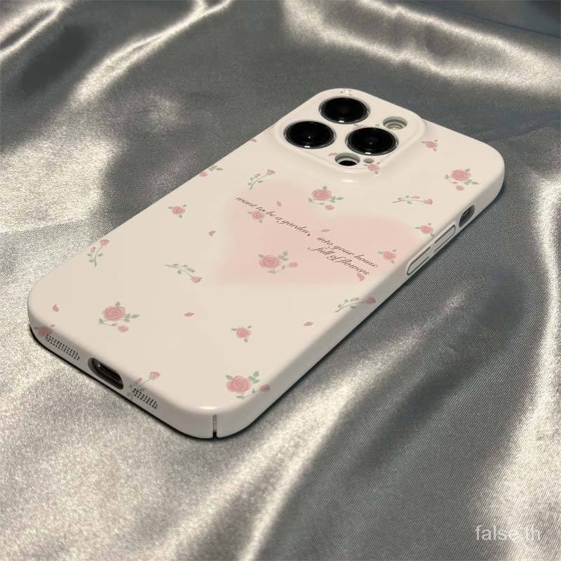 Love rose เคสโทรศัพท์สดโรแมนติก applitioniphone 11 12 13 14 15pro Max XR X xMax 13 14 15promax เกราะป้องกัน 7 8 เปลือกตกหล่น