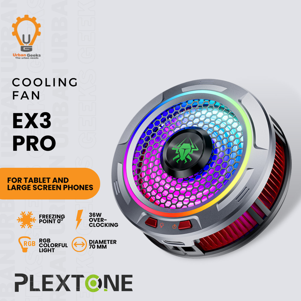 Plextone EX3 Pro Fan Cooler 36 Watt 70mm Compact For Tablet Ipad Handphone