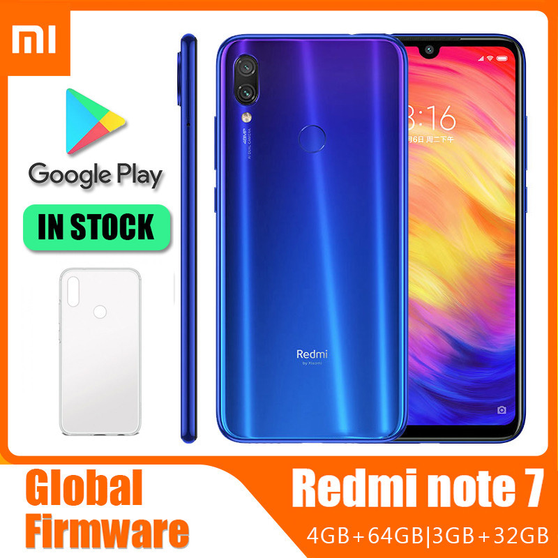 Original Xiaomi Redmi Note 7 สมาร์ทโฟน 6G 64G Snapdragon 660AIE โทรศัพท์มือถือ Android 48.0MP + 5.0M