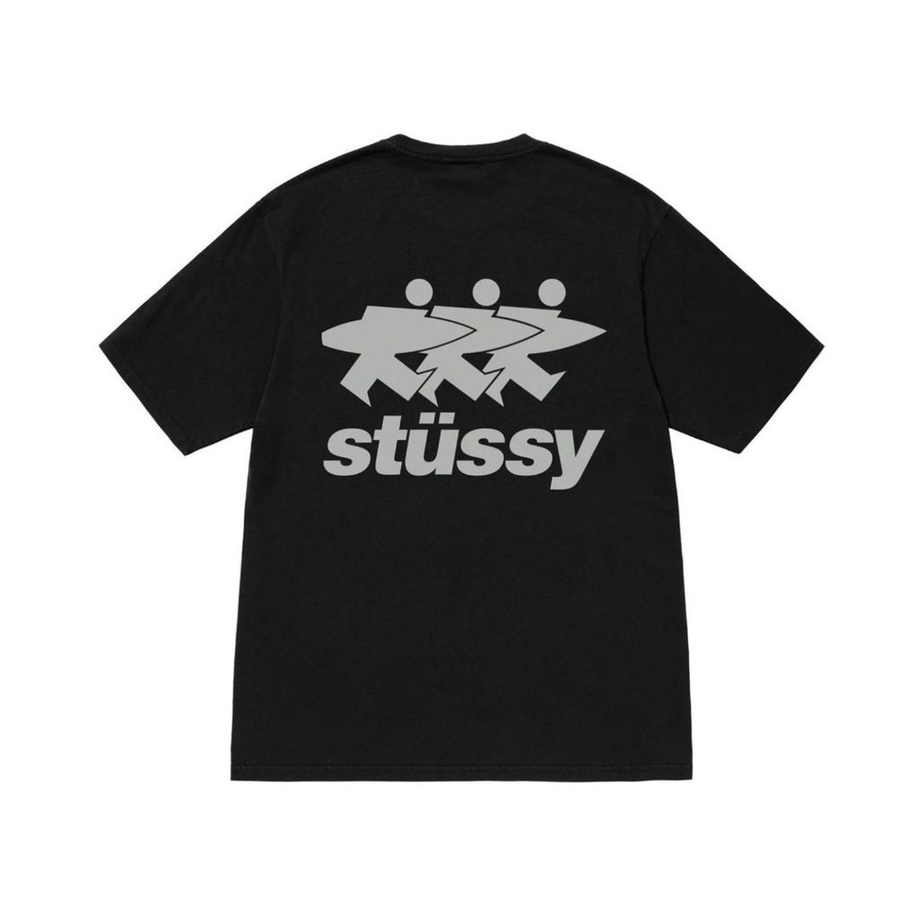 STUSSY CDG SURFMAN TEE- สีดํา
