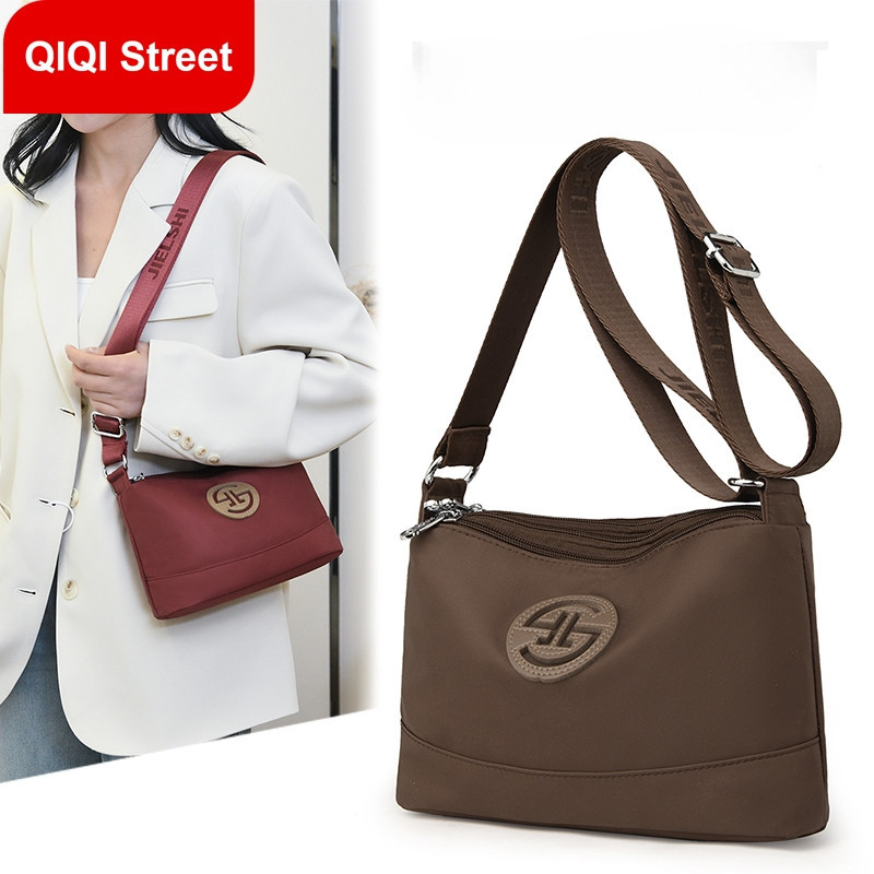 กระเป๋าสะพายข้างผ้าไนลอนกันน้ํา อเนกประสงค์และทนทาน กระเป๋าสะพายไหล่ช้อปปิ้งขนาดใหญ่แบบสบาย ๆ ของคุณแม่ - รูปที่ 2