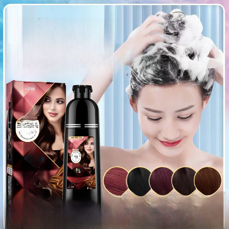Spot Goods#Cover White Hair Bubble Dyed Instant Dye for Hair Hair Color Cream Wash Black Shampoo Mild Hair Dye a Color Is OK5vv