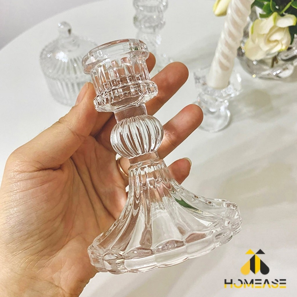 HA เชิงเทียนแก้ว เนื้อแก้วหนา แก้วเนื้อดี ใช้งานสะดวก candlestick รูปที่ 2