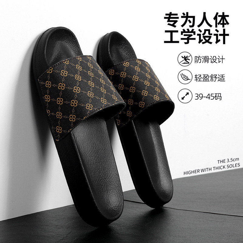 ขนาด 39-45 韩版潮流拖鞋 2024 ฤดูร้อนใหม่时尚外凉鞋 软底鞋 防滑 เบา เบา ๆ สบาย ๆ 透气