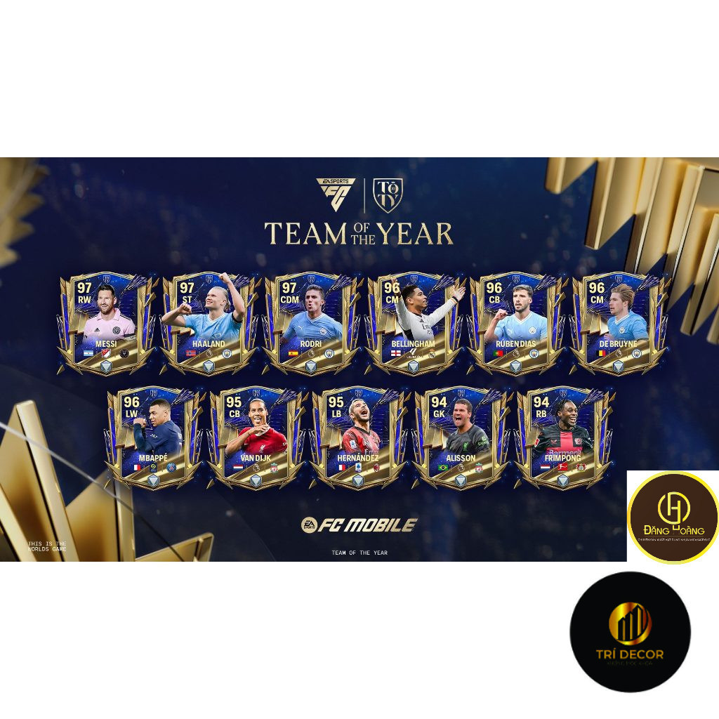 พวงกุญแจการ์ดเครื่องเล่นฤดูกาล 24TOTY - FC Mobile_DH