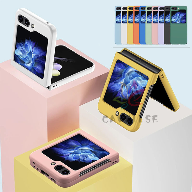Slim Candy Skin Feel Hard PC Matte เคสโทรศัพท์ Samsung Galaxy Z Flip 6 Z Flip 5 Z Flip 4 Z Flip 3 5G