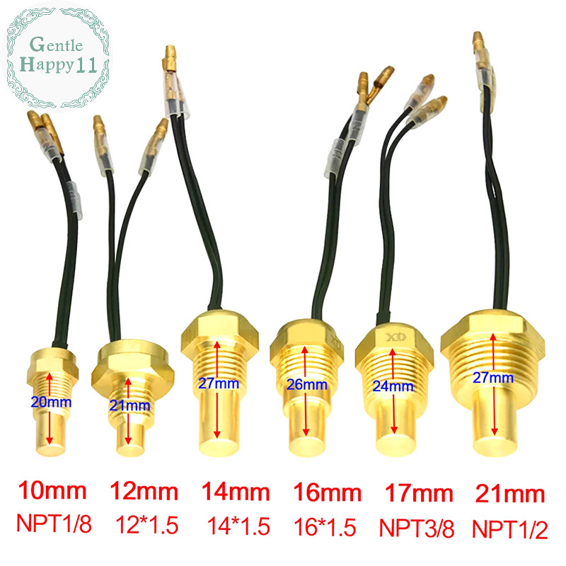 Gentlehappy 1PC 12 V/24 V 10/12/14 มม.16 มม.17 มม.21 มม.Universal อุณหภูมิน้ําเซ็นเซอร์อุณหภูมิรถเซ็นเซอร์อุณหภูมิน้ํา TH