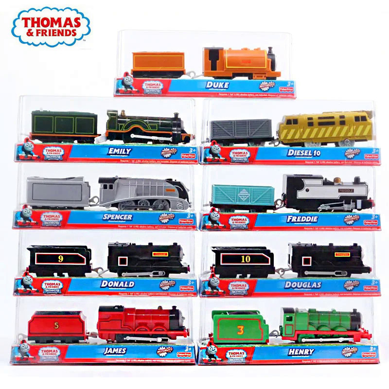 20 ซม. Thomas และเพื่อน Track Master Series ชุดรถไฟไฟฟ้า Edward Duke Gorden หัวรถจักรของเล่นเด็กวันเกิด