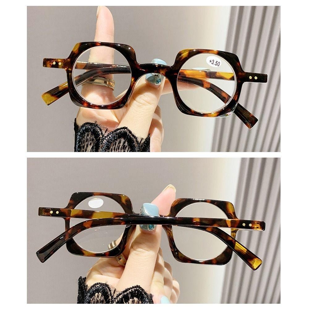 แว่นสายตายาว ยีนส์แลน,กรอบสี่เหลี่ยมกลมศิลปะกรอบสี่เหลี่ยมแสงสีฟ้าปิดกั้นแว่นอ่านหนังสือ,แฟชั่นแว่นตาสไตล์ญี่ปุ่นสําหรับอาวุโสสําหรับผู้หญิงแ - รูปที่ 5