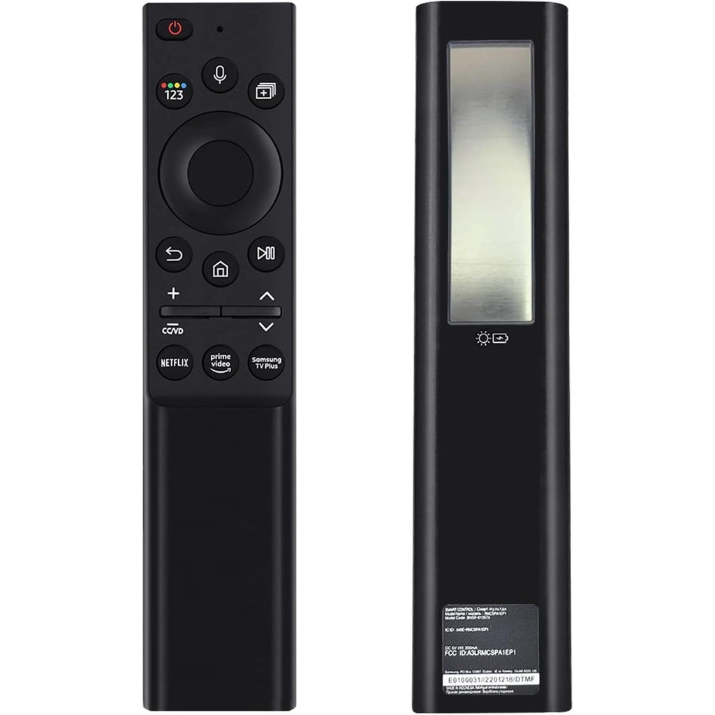 รีโมทคอนโทรลด้วยเสียง - BN59-01357A การชาร์จพลังงานแสงอาทิตย์สําหรับ Samsung 2021 และ 2022 และ2023 สมาร์ททีวี นอกจากนี้ Bn59-0138F เปลี่ยนฟังก์ชั่นเต็มรูปแบบ