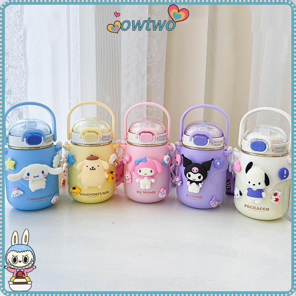 [OWTWO] ถ้วยฉนวน, กระติกน้ําสูญญากาศสแตนเลสความจุขนาดใหญ่ 700/880ML, กระติกน้ํา Sanrio Melody น่ารักสําหรับเด็กชายและเด็กหญิง