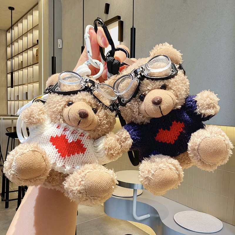Creative Plushอินเทรนด ์ Cool Bear พวงกุญแจ/ตุ ๊ กตาการ ์ ตูนน ่ ารักกระเป ๋ านักเรียนจี ้ ของขวัญขนาดเล ็ ก
