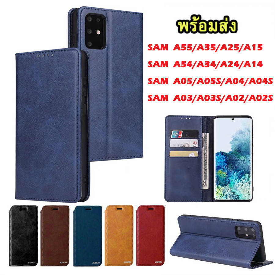 เคส ฝาพับ สําหรับ SAMSUNG A55 A35 A25 A15 A14 A24 A34 A54 A13 A23 A05 A05S A04 A04S A16 A06 เคสโทรศัพท์หนัง