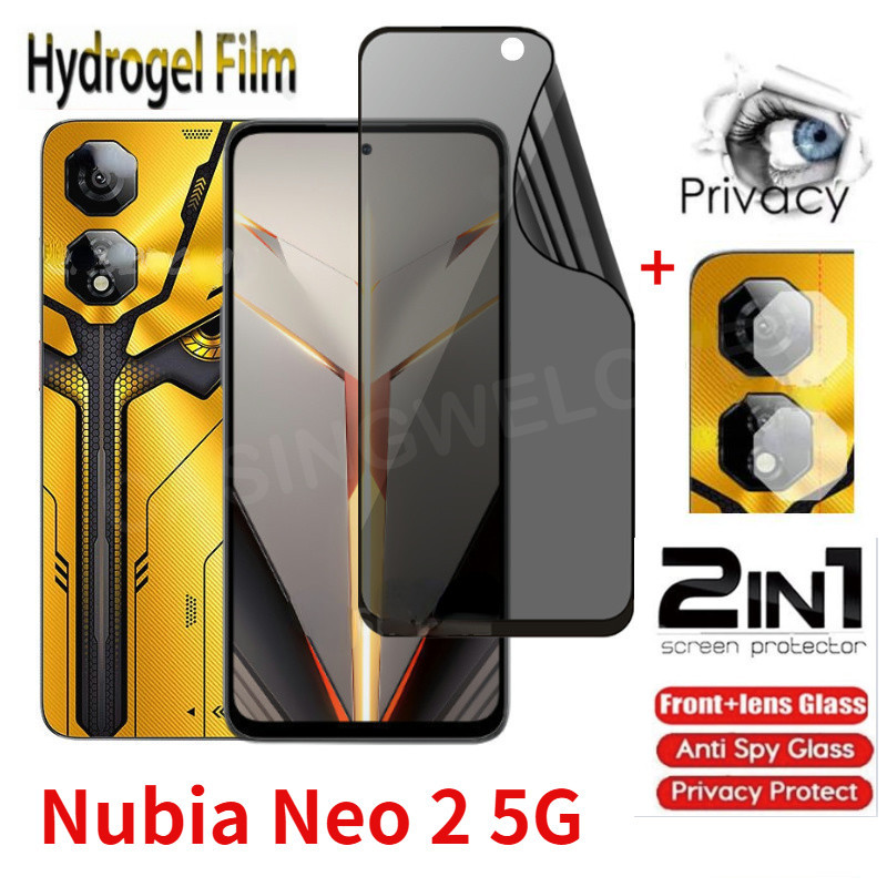 ZTE nubia Neo 2 5G 2024 ฟิล์มไฮโดรเจลกันเสือก Full Cover + ฟิล์มเลนส์กล้อง
