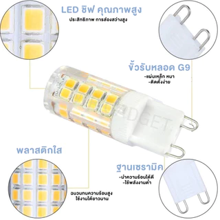 หลอดไฟ LED G4 G9 E14 220V AC ชิป 2835 แสงวอร์ม 2800K มุมแสง 360 องศา หลอดขั้วเล็ก ใช้กับโคมระย้า ตู้โชว์ โคมไฟหัวเตียง