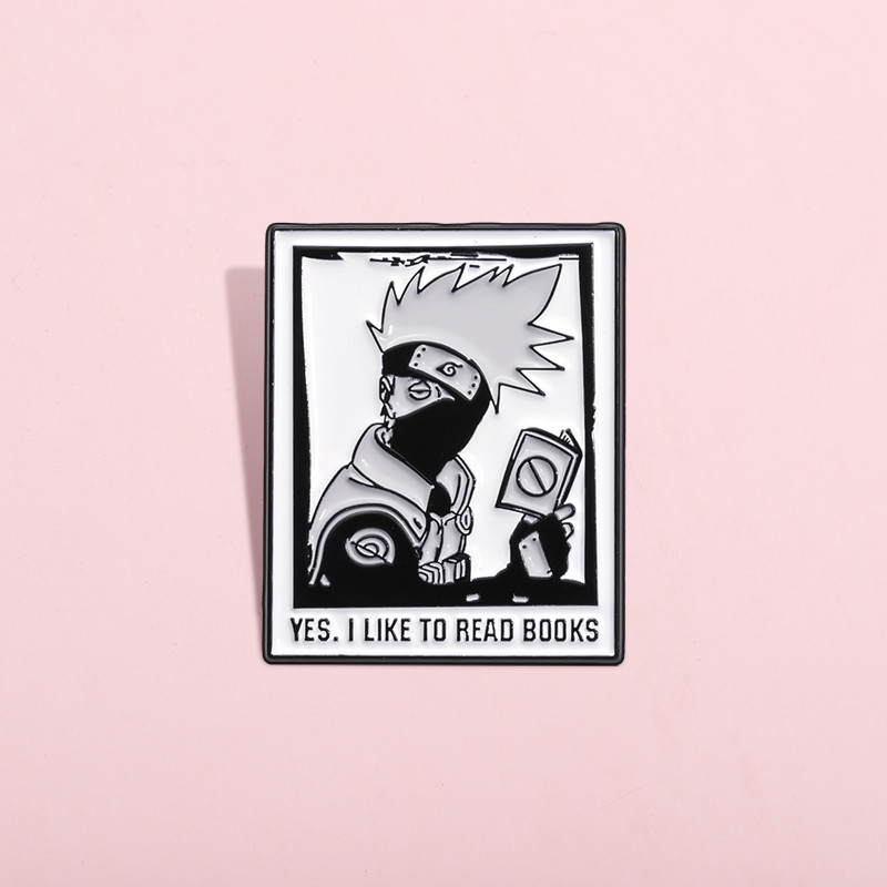 อะนิเมะ Naruto Kakashi เข็มกลัด Pins การ์ตูน Kakashi เข็มกลัดป้ายโลหะกระเป๋าเป้สะพายหลังเสื้อผ้าอุปกรณ์เสริมของขวัญสําหรับเด็กเพื่อน
