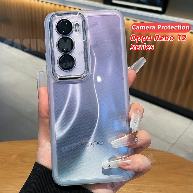 Oppo Reno 13 12Pro 5G 2024 ปลอกโปร่งใสสําหรับ Oppo Reno 12 Reno12 OppoReno12 Pro 12Pro 5G 4G 2024 CPhone กรณีชุบโปร่งใสนุ่มบางใสกล้องป้องกันปกหลัง