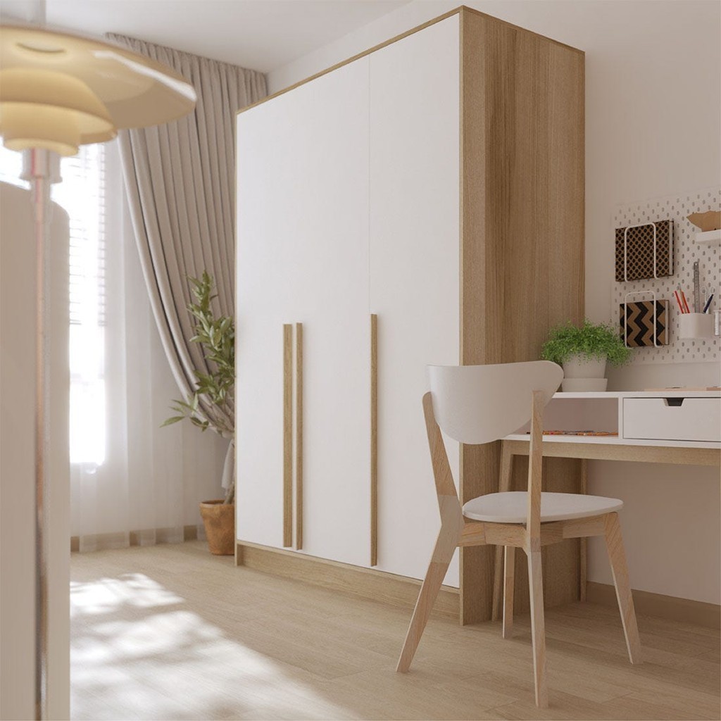 Koncept Furniture ตู้ผ้าบานเปิด KC-PLAY รุ่น WARDRE สีขาว (150x60x200 ซม.) แบรนด์ KONCEPT FURNITURE