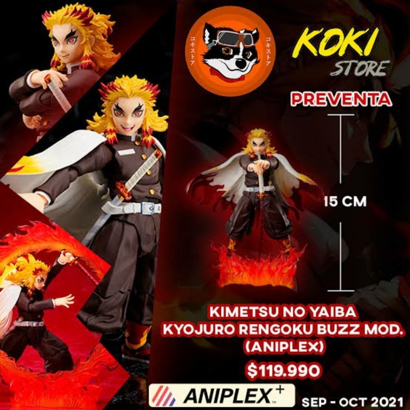 🎉 NEW Kyojuro Rengoku Aniplex Buzzmod Kimetsu No Yaiba Demon Slayer #Yaikyo