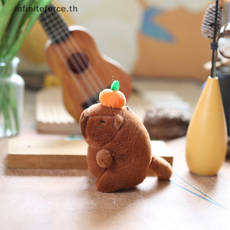 [INTH] หางน่ารักสั่น Kapibara ของเล่นตุ๊กตาการ์ตูน Guinea Pig จี้นุ่มยัดตุ๊กตาพวงกุญแจกระเป๋าเป้สะพายหลังกุญแจรถแหวนตกแต่งเด็กของขวัญ [ดีกว่า]