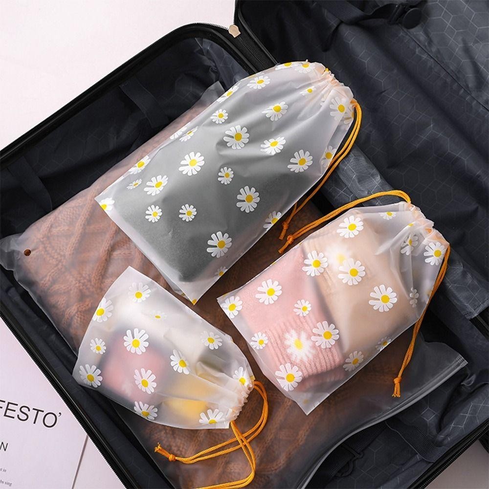 ถุงเก็บรองเท้า TONFASHION,การ์ตูน Daisy Dust-Proof Drawstring Bag,สร้างสรรค์โปร่งใสแขวนกระเป๋ากันน้ํากระเป๋าเดินทางกระเป๋าเดินทาง/Busness Trip