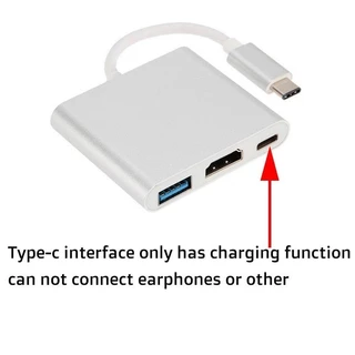 อะแดปเตอร์แปลง Type C USB-C 3.1 Thunderbolt 3 to HDMI 4K USB-C Hub สําหรับ Macbook Ipad Pro