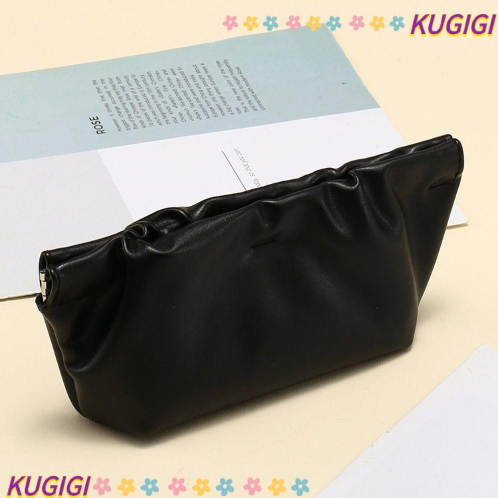 Kugigi กระเป๋าเครื่องสําอาง, Shrapnel Soft Lining Sun แว่นตา, แฟชั่นหนัง PU แบบพกพาปิดอัตโนมัติกระเป๋าเก็บแว่นตาสาว
