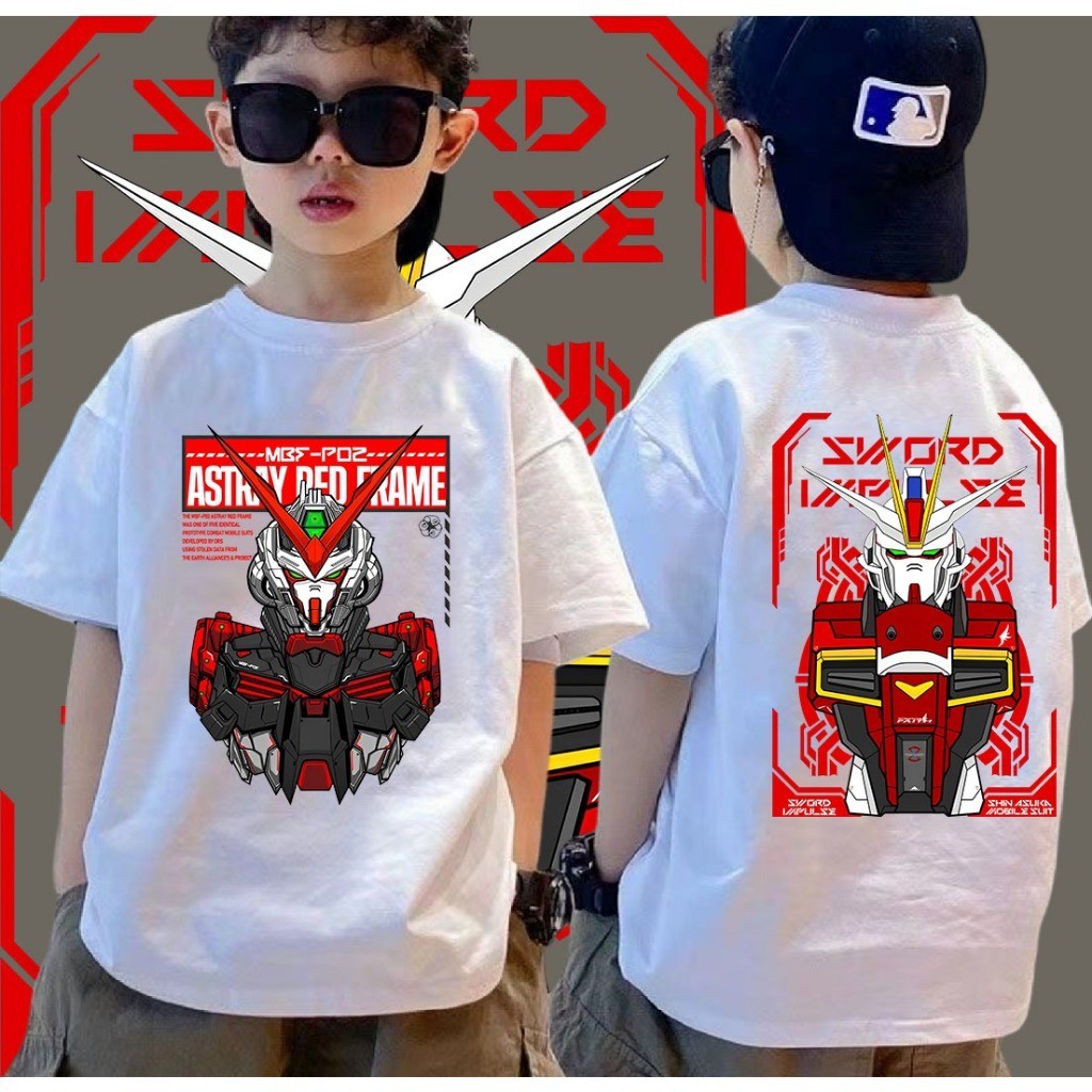 🎊 NEW เสื้อยืดเด็กGUNDAM  MOBILE SUIT  ใหม่ unicorn machine battle ผ้าCotton