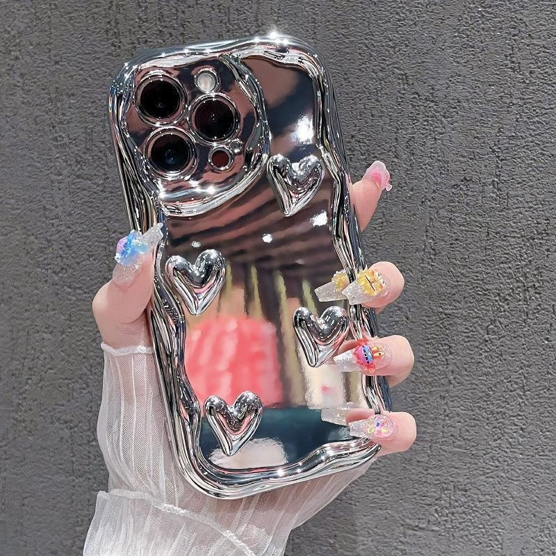 หรูหรา Electroplate Love Heart Star Moon กรณี OPPO Reno7Z Reno8Z Reno6Z Reno5 A53 A16 A74 A95 A94 A7