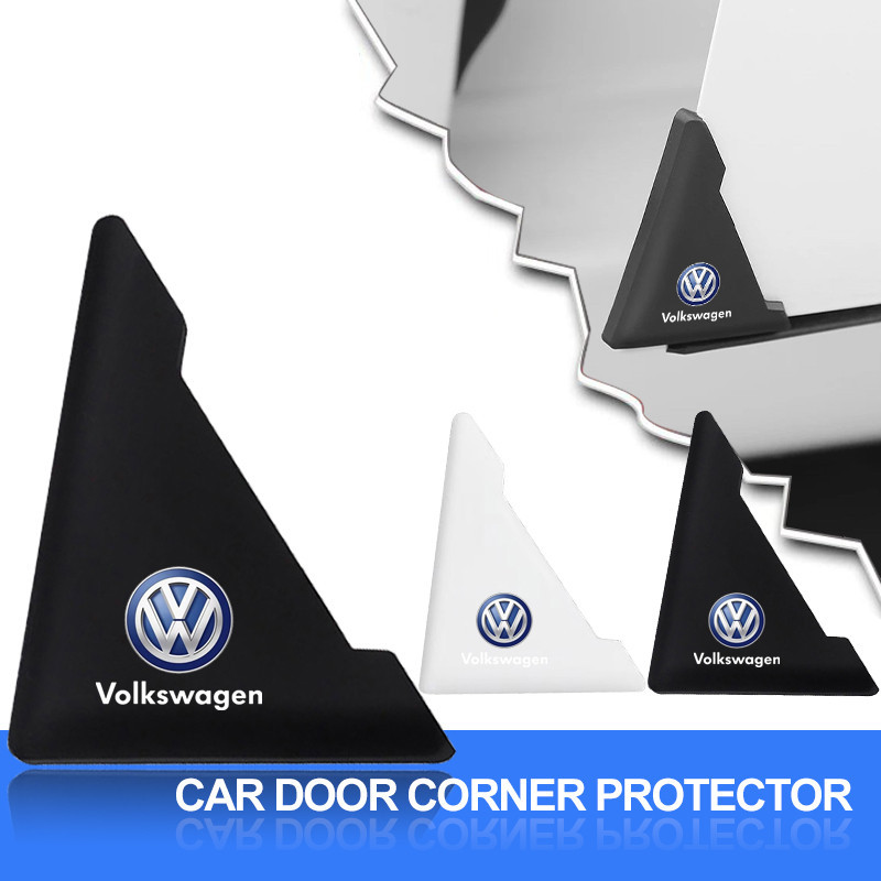 2pcs รถมุมป้องกัน Decals สติกเกอร์สําหรับ Volkswagen Polo Passat B5 B6 B7 T4 T5 Golf 4 5 6 Tiguan