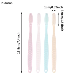 Kidatao 4 ชิ้นนุ่มขนาดใหญ่ยาวแปรงสีฟันแปรงทําความสะอาดช่องปากฟันไวท์เทนนิ่งใหม่