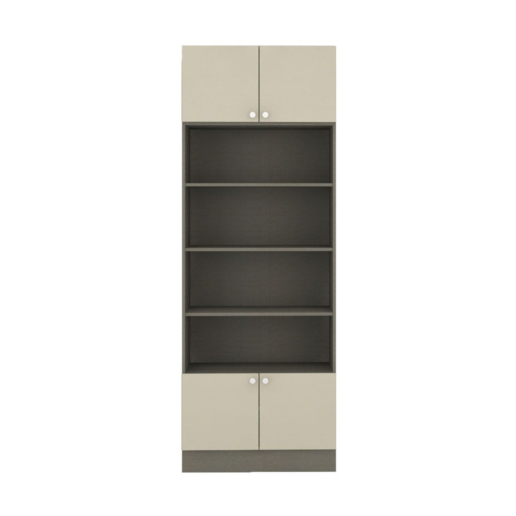 Koncept Furniture ตู้เก็บของ ขนาด 80 ซม. รุ่น Contini Plus สีครีม Mid Gloss (80x45x220 ซม.)  แบรนด์ KONCEPT FURNITURE