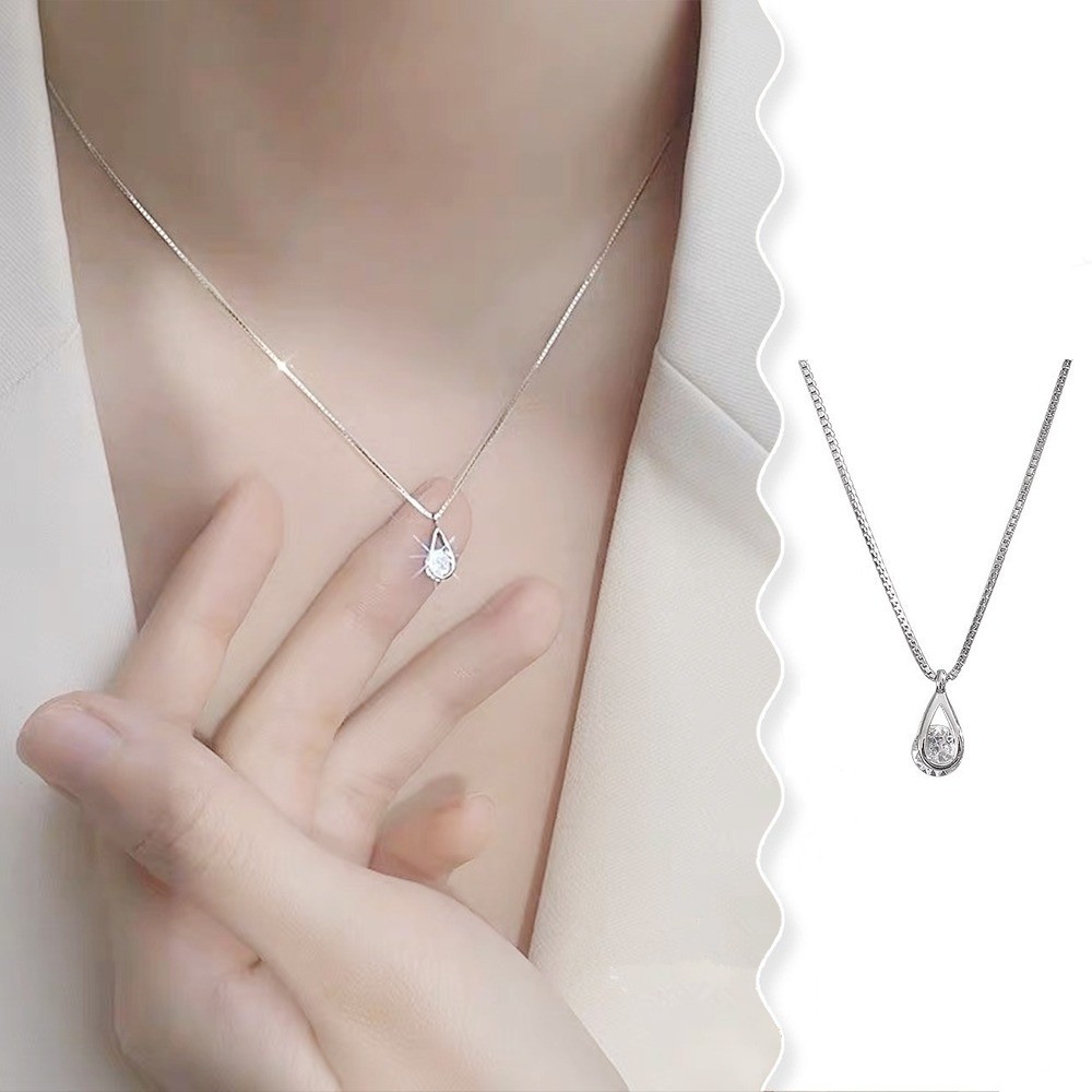 ส่วนบุคคลแฟชั่น Minimalist Feng Shui Drop รูปสร้อยคอจี้