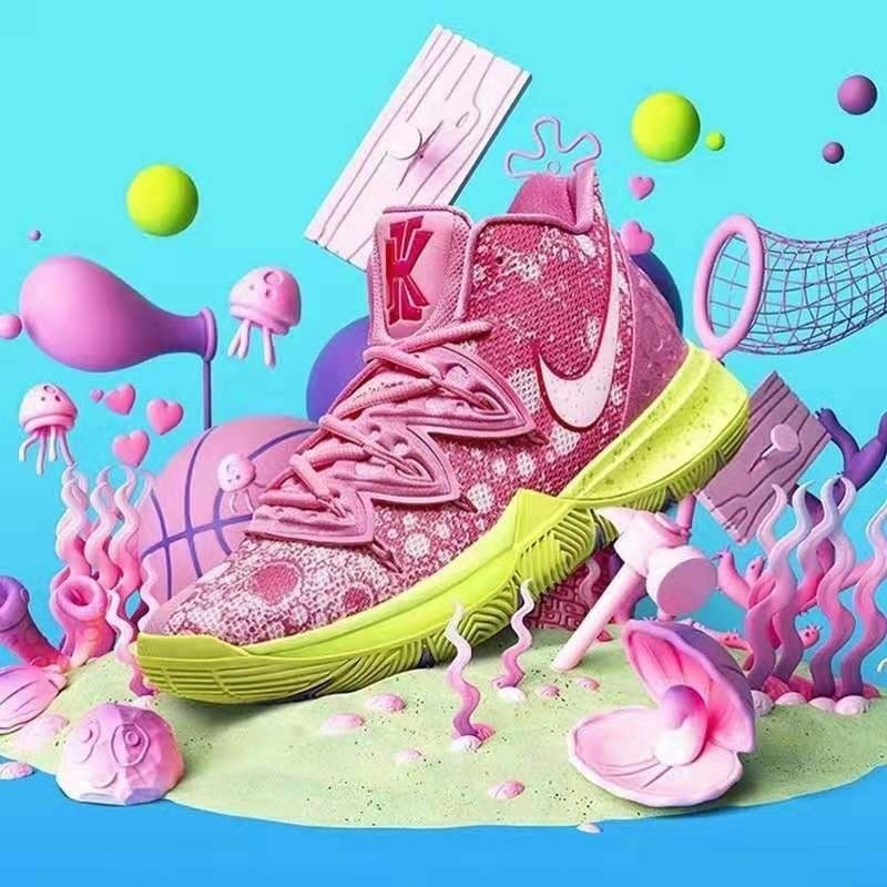 Nike Kyrie Irving Spongebob Patrick Star Collection รองเท้าบาสเก็ตบอลรองเท้ากีฬาของแท้ 100%