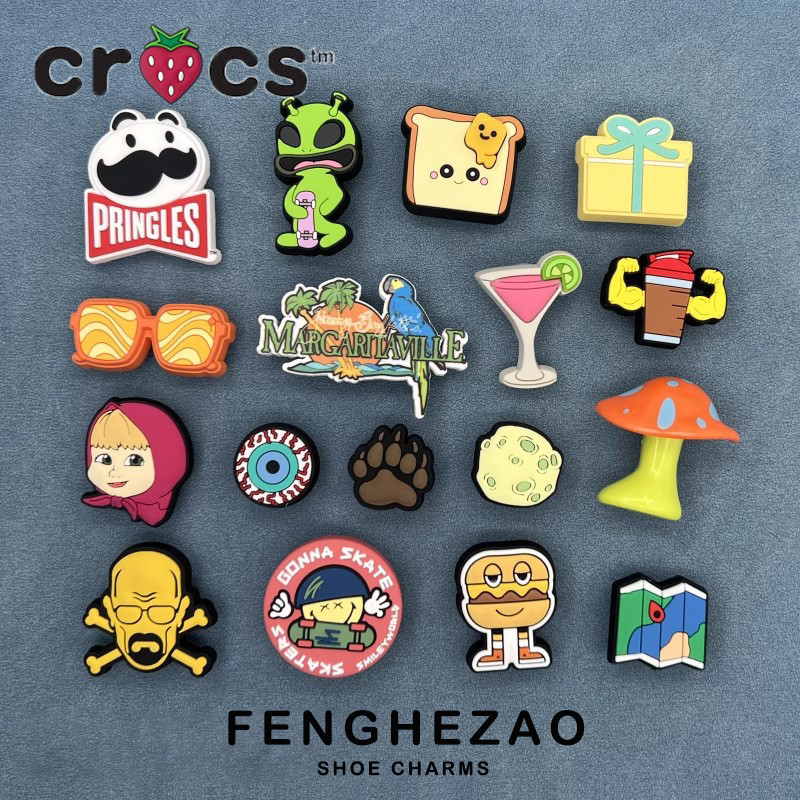Crocs Charm ใหม่ Jibbitz สําหรับ Crocs รองเท้าดอกไม้ Crocs อุปกรณ์เสริมรองเท้ารูรองเท้าดอกไม้ตกแต่งสนุกการ์ตูน DIY