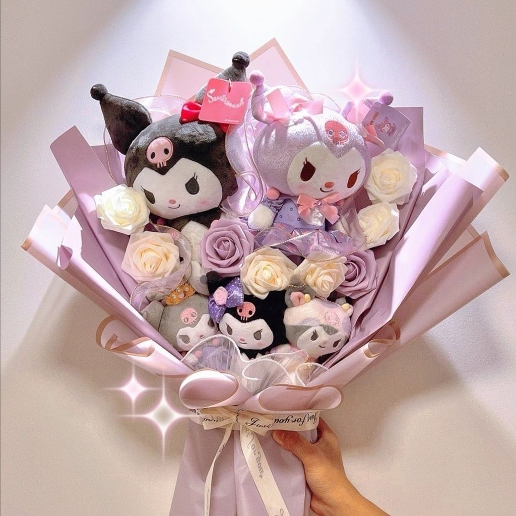 [Hot Sale]Clow M Doll Bouquet Sanrio Doll Birthday Gift Girlfriends' Gift Girlfriend Kuromi6.6