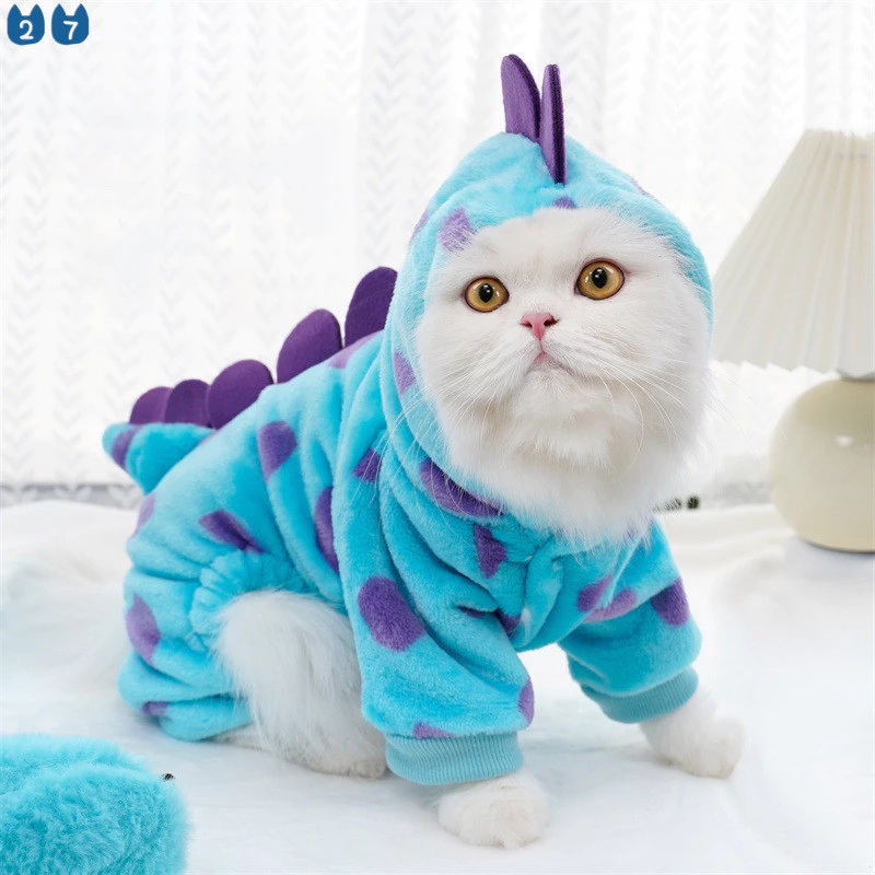 27PetsPet เสื้อผ้าสุนัขคอสเพลย์ Cat Warm ไดโนเสาร์เสื้อผ้า Puppy Coat สุนัข Hoodie