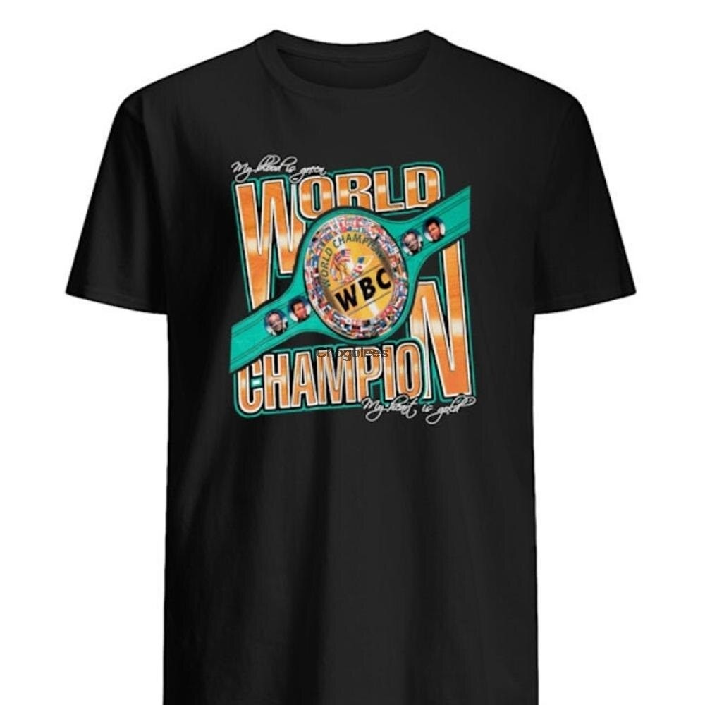 เสื้อยืด Wbc World ChampionShirt 1 ลําลองสําหรับผู้ชายผ้าฝ้ายแขนยาวคอกลมพิมพ์ลาย ขนาด  S-5XL
