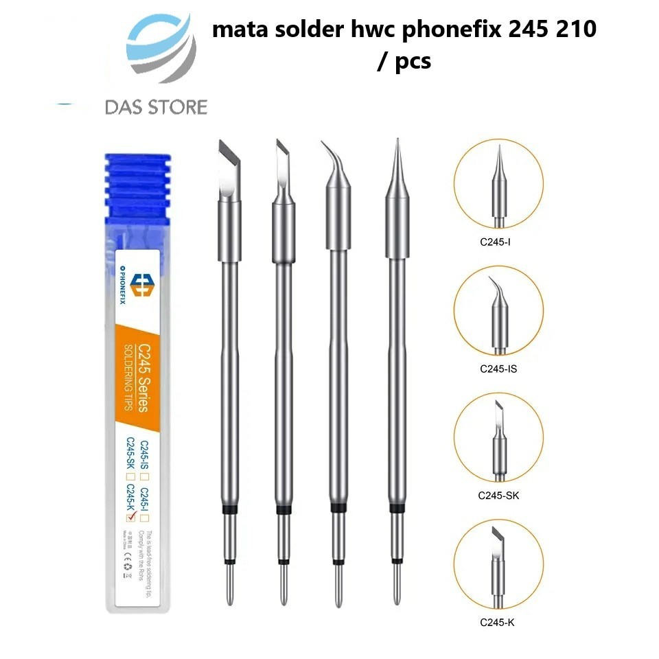 MATA Original C210 C245 หัวแร้ง HWC ยี่ห้อ T210/T245 หัวแร้งสถานีชี้ งอ tapal