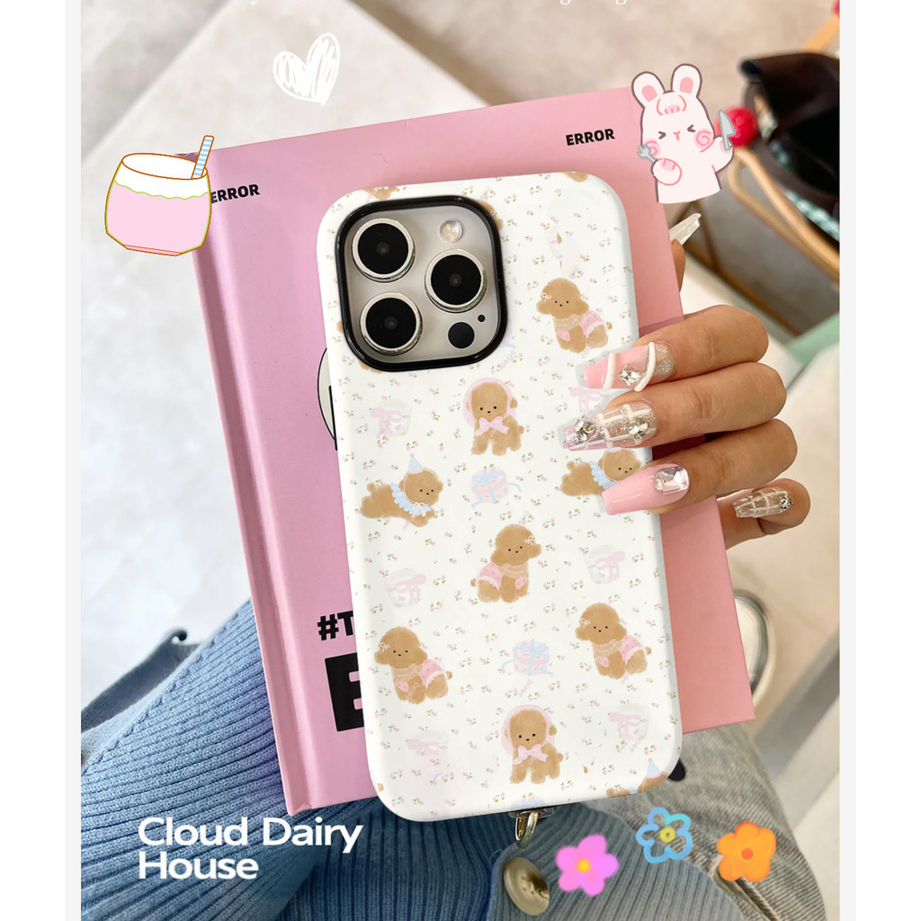 田园小狗เคสโทรศัพท์สําหรับiphone15promax 14Pro 13 12 XSMAX 13mini 8PLUS 2 TPUและเคสเคลือบเงาพีซี