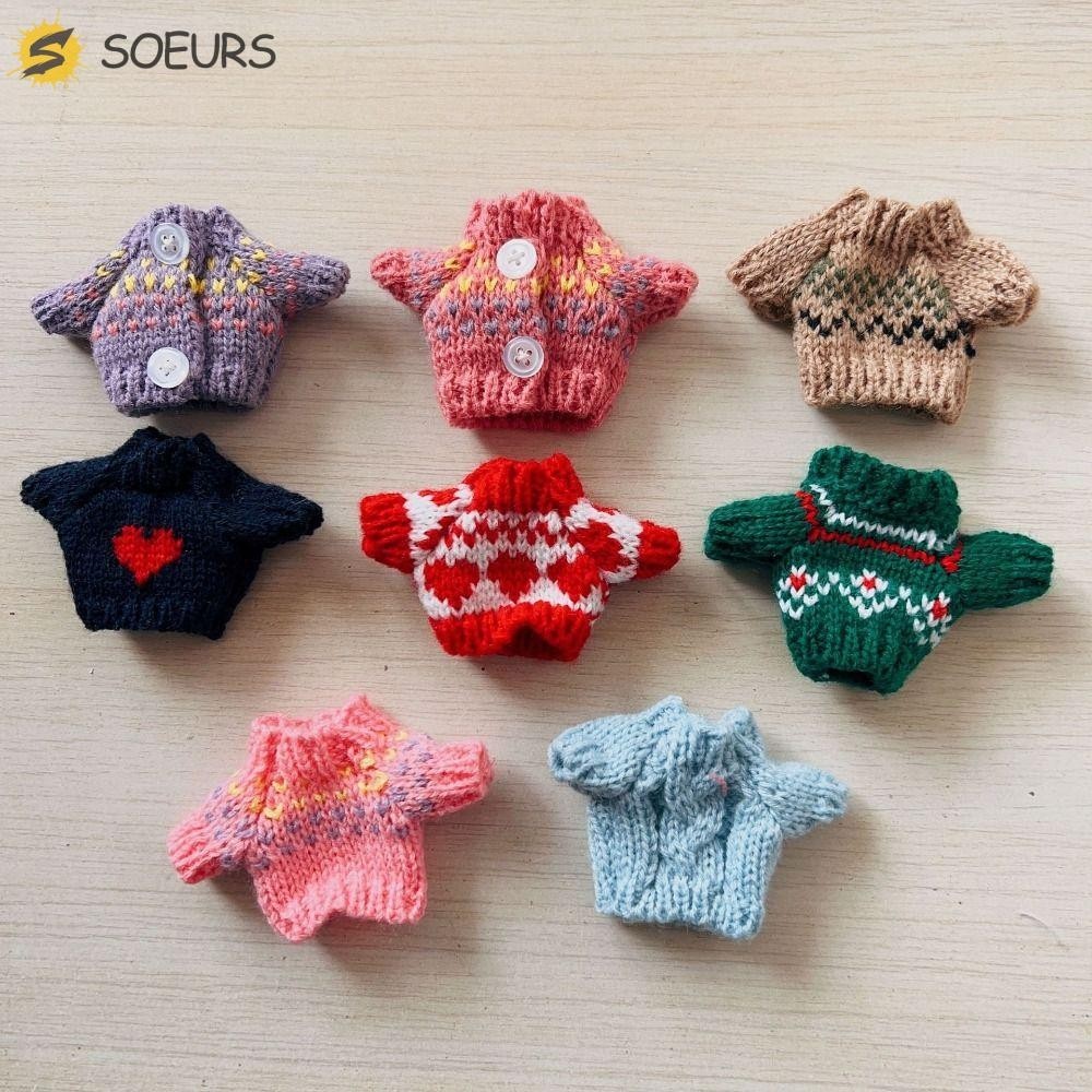 ซูเออร์ ตุ๊กตาเสื้อกันหนาว,สีขาว/สีแดง/สีเขียวน่ารัก บีเจดี ตุ๊กตาเสื้อผ้า,เสื้อกันหนาวเสื้อผ้ามินิ10เซนติเมตรไอดอลตุ๊กตาสําหรับ16เซนติเมตร/17เซนติเมตรตุ๊กตาบีเจ