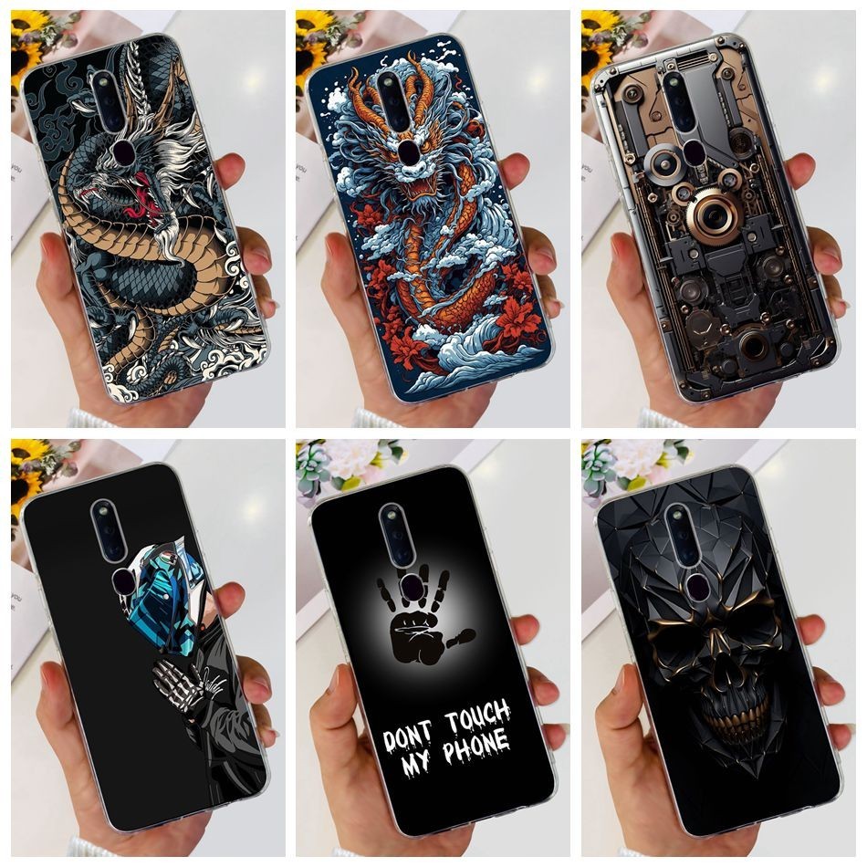 แฟชั่น Dragon Metal Style Pattern Casing OPPO F11 Pro (CPH1969/CPH1987) / F11 (CPH1911/CPH1913) เคสโทรศัพท์ TPU ซิลิโคนอ่อนนุ่ม
