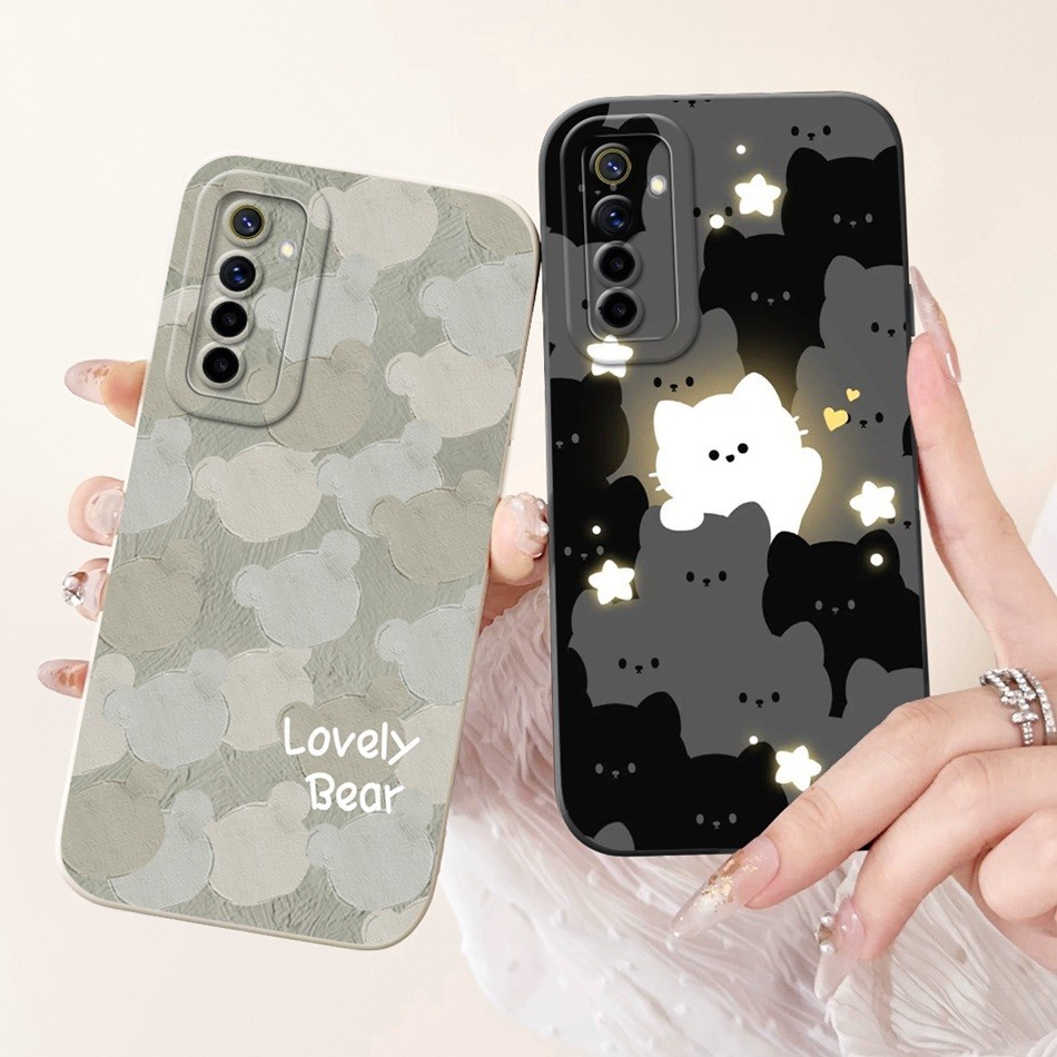 สําหรับrealme 6 6S 6 Proเลนส์ป้องกันกรณีRealme6 6Proแฟชั่นทาสีซิลิโคนอ่อนนุ่มเคสโทรศัพท์