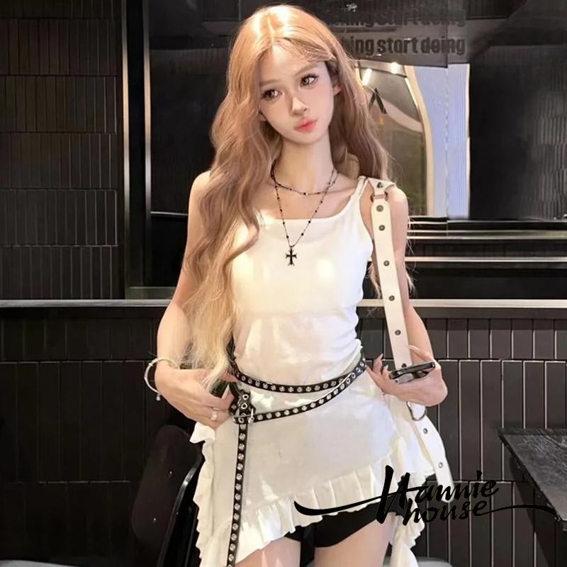 Hanie House- เสื้อกล้ามคอระบายเปลือยหลังสําหรับผู้หญิงสําหรับฤดูร้อน